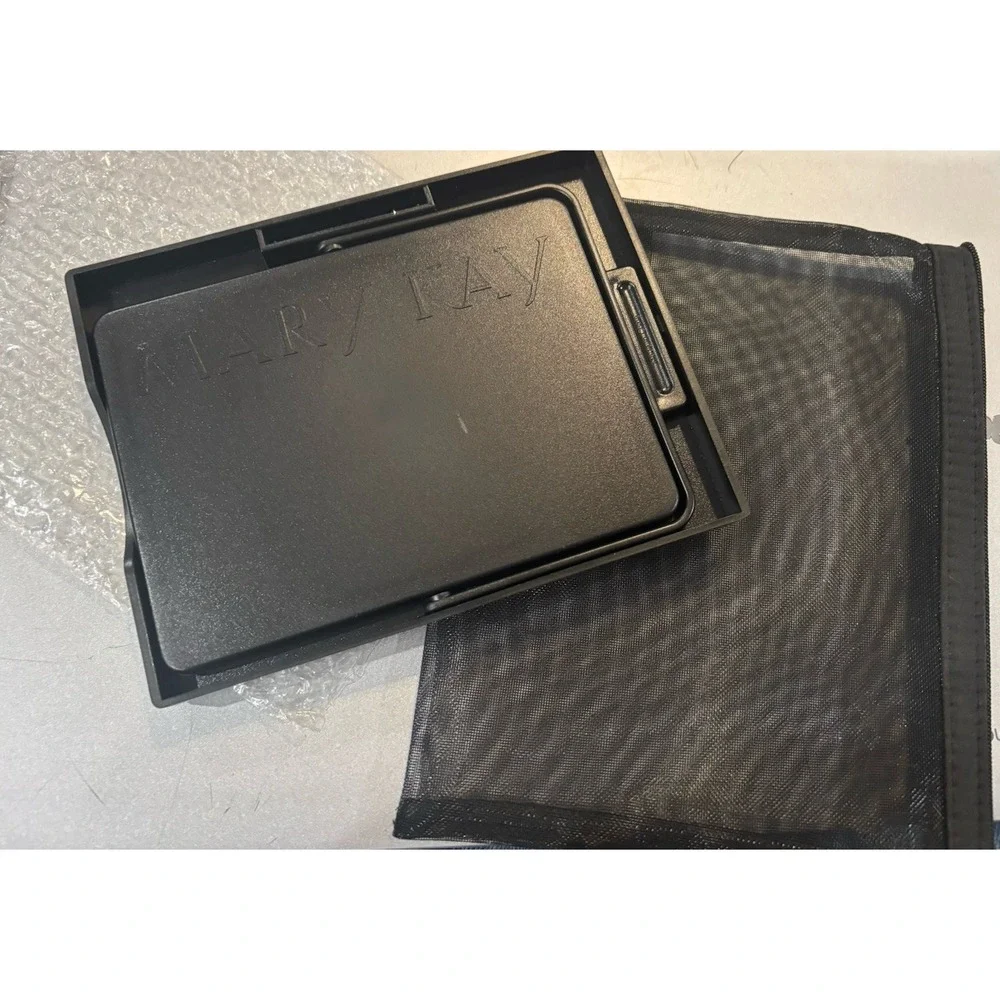 Mary Kay Black Mirror Foldable Standing Travel Mirror with Tray NEW